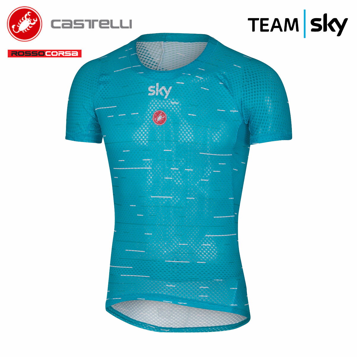 CASTELLI 7095 TEAM SKY PRO MESH SHORT SLEEVE カステリ チームスカイ プロ メッシュ 半袖ベースレイヤー