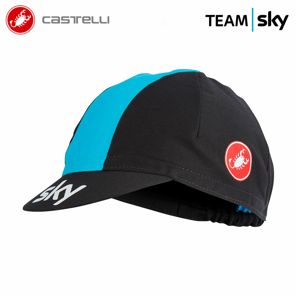 ＜春の感謝祭＞【21(火)迄!P5倍】[★クリアランス★]【即納】CASTELLI 8035 TEAM SKY CYCLING CAP カステリ チームスカイ サイクリング キャップ