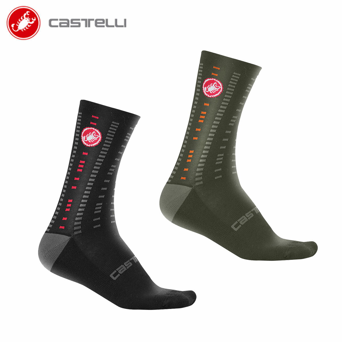 ＜春の感謝祭＞【21(火)迄 P20倍】 ★クリアランス★ 【即納】CASTELLI 18531 INCENDIO 2 18 SOCK カステリ インセンディオ ソックス