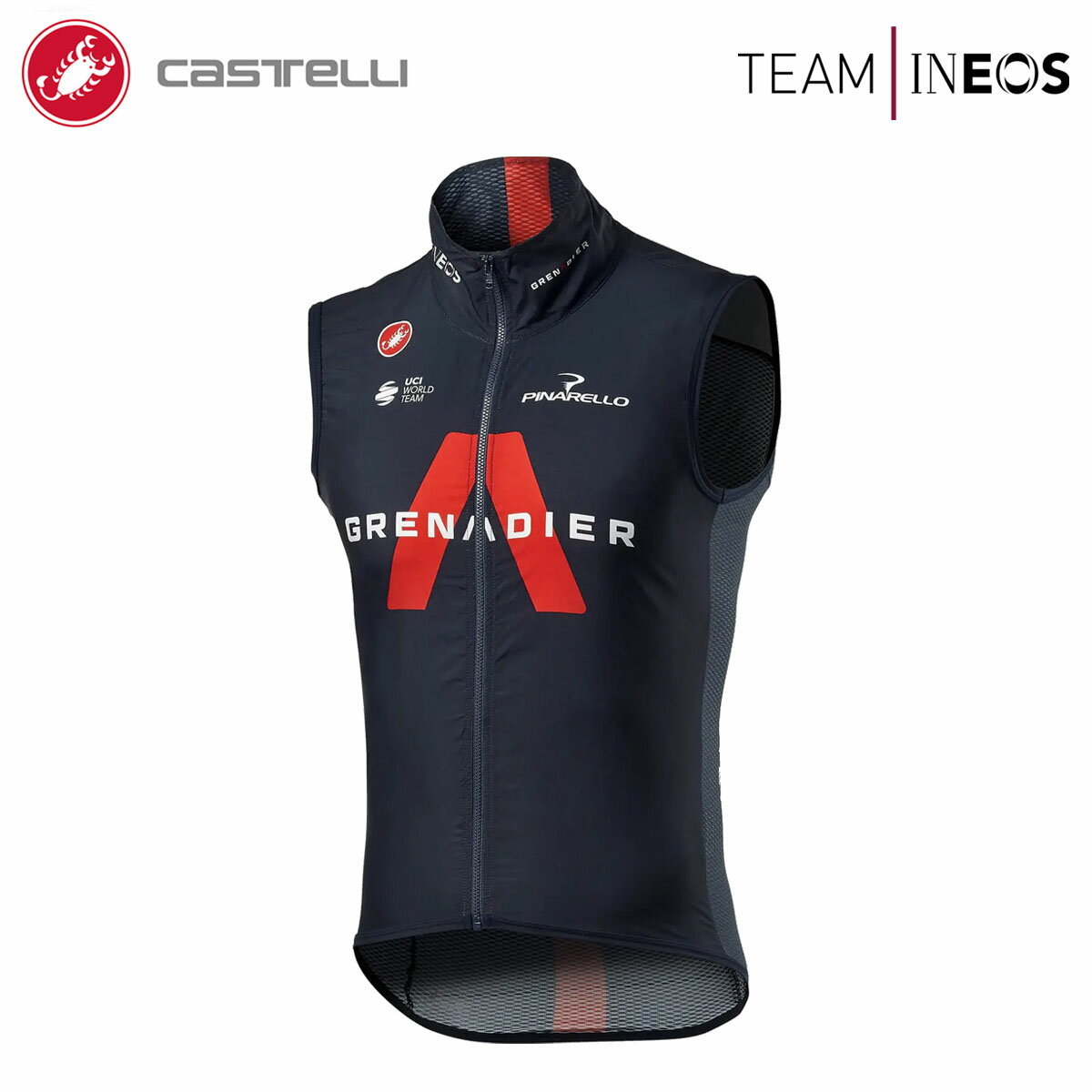 【即納】CASTELLI 31080 INEOS GRENADIERS PRO LIGHT WIND VEST カステリ イネオス グレナディアーズ 防風 ベスト