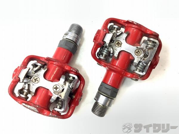 Other - ペダル ビンディングペダル アイコン ビンディングペダル SPD互換 レッド - 中古
