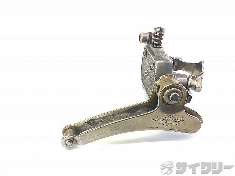 製品情報カテゴリドライブトレイン フロントディレイラー メーカーカンパニョーロ年式-色状態ランクV(ビンテージ)送料サイズ小型サイズクランプ径：28.6mmパーツ対応段数：2sケーブルルーティング：下状態コメント中古商品です。使用感傷、錆がございます。その他CAMPAGNOLO