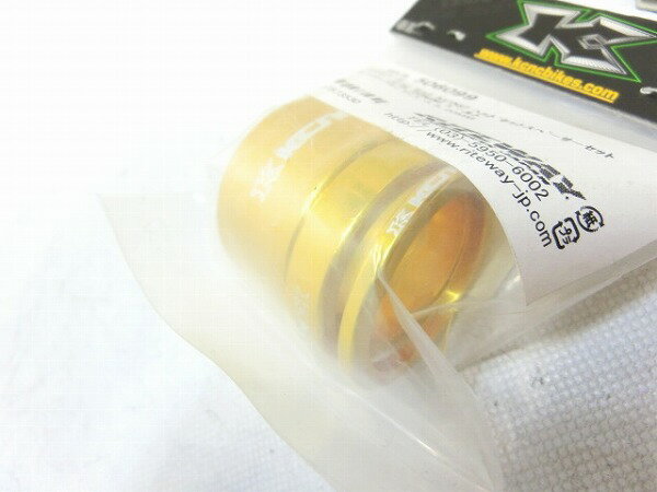 ヘッドパーツ コラムスペーサー KCNC コラムスペーサーセット ゴールド 3/8/20mm -...