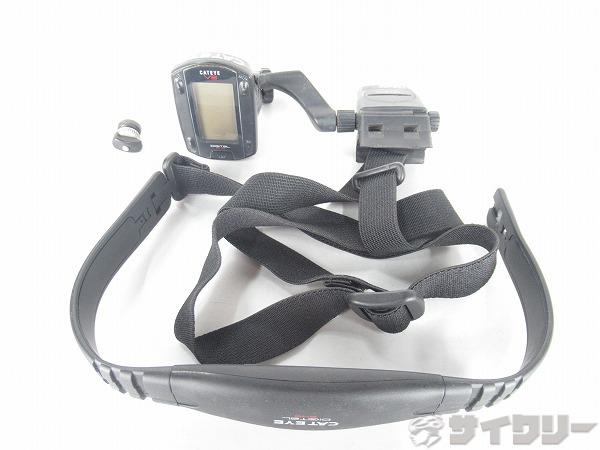 サイクルコンピュータ ハートレートモニター機能有 キャットアイ サイクルコンピューター V3 ケイデンス ハートレートセンサー付属 - 中古