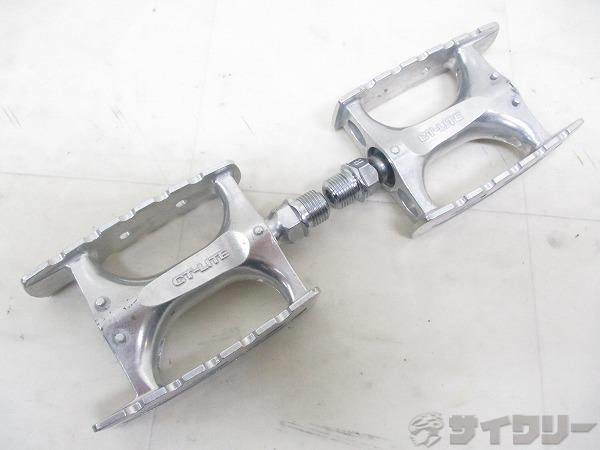 ペダル フラットペダル 三ヶ島 フラットペダル CT-LITE シルバー - 中古(4.0)