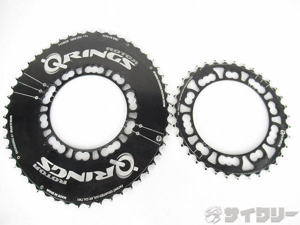 クランク チェーンリング ローター チェーンリングセット　Q-RING　ブラック　52/3...