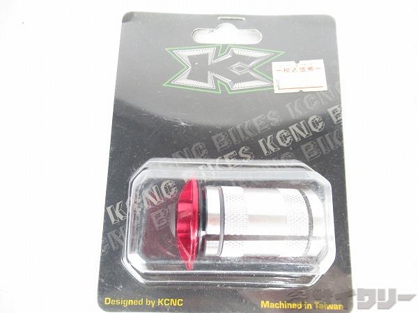 ヘッドパーツ アヘッド KCNC アヘッドセットキャップ＆アンカー OS用 レッド - 中古