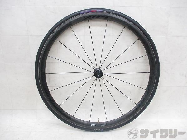 其它 - ホイール 700C ジップ カーボンフロントホイール 202 チューブラー 700c - 中古