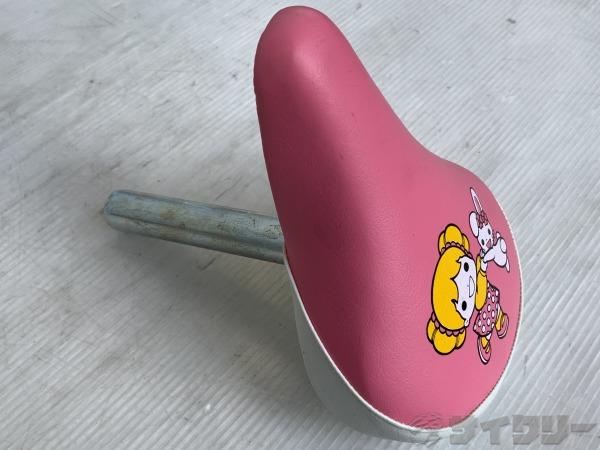 Child'S Bike - サドル 不明 子ども用サドル ピンク/ホワイト キャラクターロゴ入り - 中古