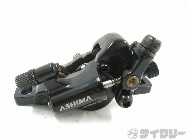 ブレーキ本体 ディスクブレーキ アシマ セミ油圧ディスクキャリパー 片側 PCD ブラック 中古