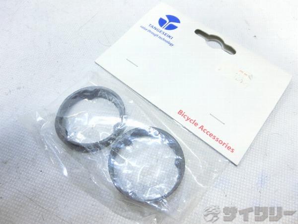 ヘッドパーツ コラムスペーサー タンゲ カーボンコラムスペーサーセット OS 5/10/15mm - 中古(4.0)
