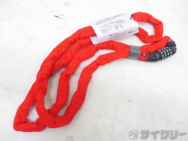 Lock - 鍵、ロック その他 クウハク チェーンロック 蜜柑 4mm×180 レッド - 中古