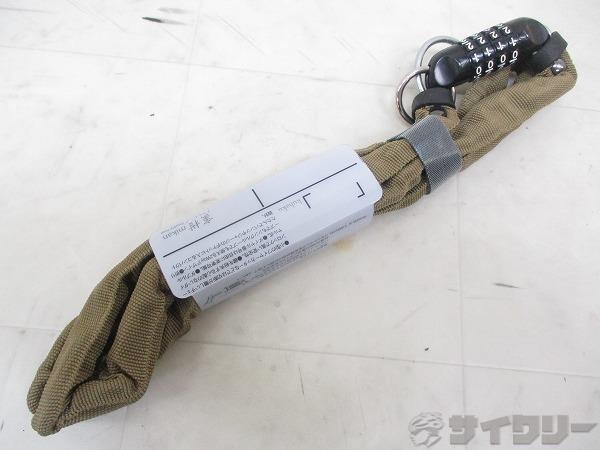 鍵、ロック その他 クウハク ダブルループチェーンロック 蜜柑 4mm×140 オリーブ - 中古