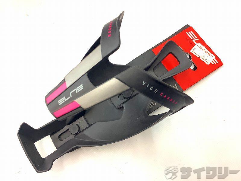 ボトルケージ エリート カーボンボトルケージ VICO CARBON　GRAFICA ROSA - 中古