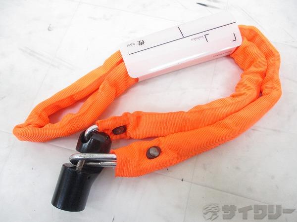 车锁 - 鍵、ロック その他 クウハク チェーンロック 樫 5mm×100 ネオンオレンジ - 中古