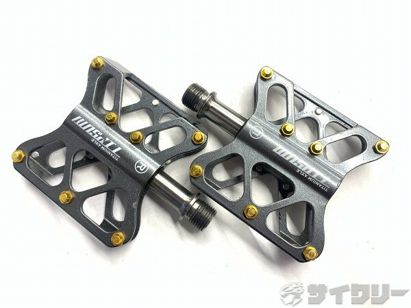 ペダル フラットペダル TIPSUM フラットペダル チタンシャフト - 中古