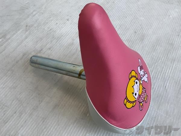 Child'S Bike - サドル 不明 子ども用サドル ピンク/ホワイト キャラクターロゴ入り - 中古