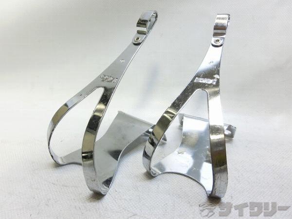 製品情報カテゴリペダル関連 トゥクリップ/トゥストラップ メーカー三ヶ島年式-色状態ランクC(少々キズあり)送料サイズ小型サイズサイズ：Lパーツ色：シルバースチール製状態コメント中古商品です。すれ、使用感がございます。その他参考価格：2、510円MKS