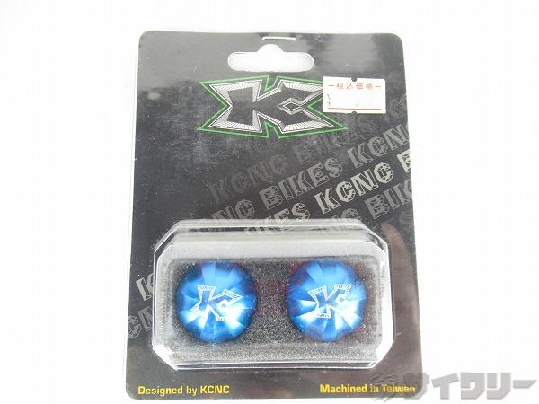 樂天商城 - バーグリップ エンドキャップ/グリップロック KCNC バーエンドプラグ CNC HANDLE BAR CAP ブルー - 中古