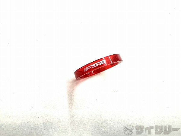 ヘッドパーツ コラムスペーサー FSA コラムスペーサー 5mm/28.6mm レッド/クリア -...