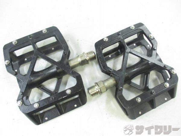 ペダル フラットペダル 三ヶ島 フラットペダル ALLWAYS ブラック - 中古