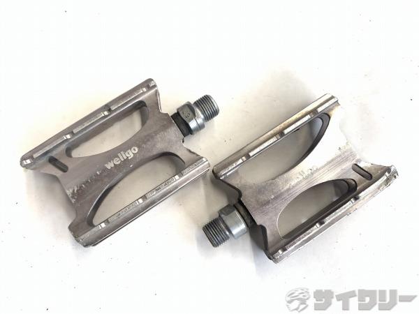 ペダル フラットペダル ウェルゴ フラットペダル LU-C16 シルバー ※削れ、歪みあり - 中古