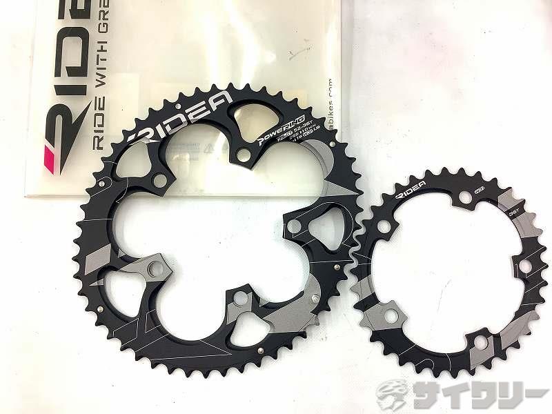 クランク チェーンリング リデア 楕円チェーンリングセット PowerRing W3t 52-36t/PCD110mm/5穴 - 中古