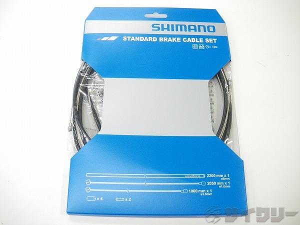 ブレーキ用小物 その他 シマノ 両エンド鉄ブレーキケーブルセット　ブラック 新品