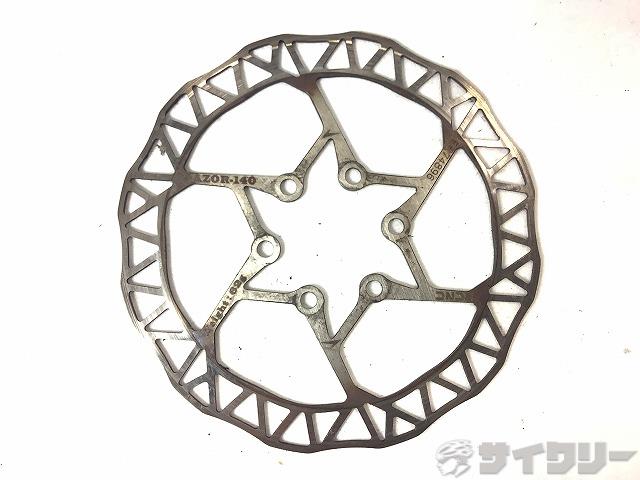 ブレーキ本体 ディスクブレーキ KCNC ディスクローター RAZOR 140 6穴 シルバー - 中古