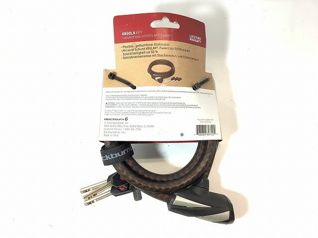 鍵、ロック ワイヤーロック ブラックバーン ワイヤーロック ANGOLA KEY φ12x1800mm...