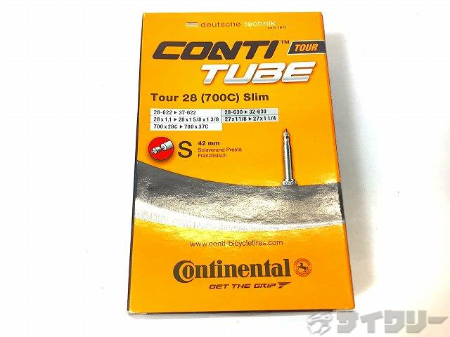 チューブ 700C コンチネンタル チューブ TOUR28 700X28-37C 仏式 - 中古