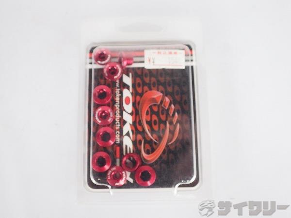 Rakuten - クランク チェーンリング トーケン チェーンリングボルト ダブル用/5pc レッド - 中古