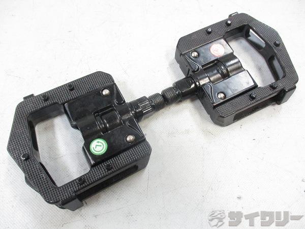 ペダル フラットペダル 不明 アルミ折り畳みペダル ブラック - 中古