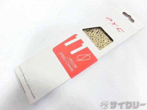 チェーン PYC チェーン SP1101 PVD-TiN ゴールド 11s/116L - 中古