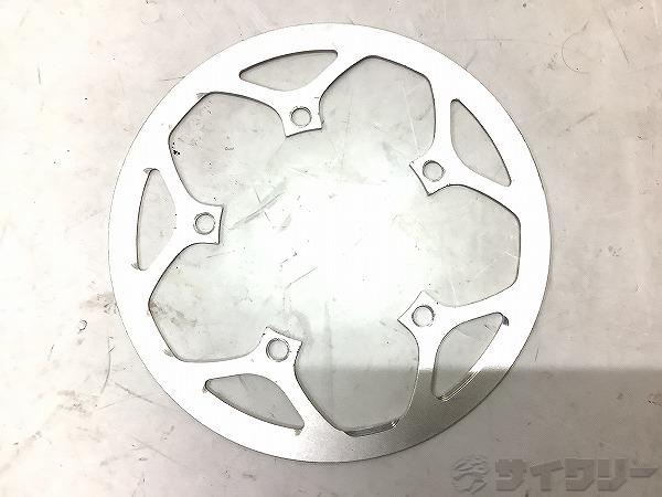 クランク チェーンリング 不明 バッシュガード　PCD：130　シルバー 中古