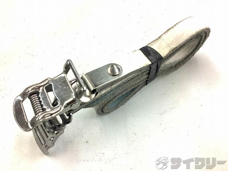トゥクリップ/トゥストラップ 不明 レザートゥストラップ WHT - 中古