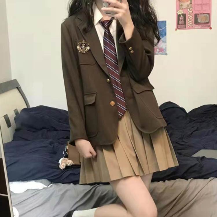 スカート ジャケット 4点セット 女子高生 長袖 シャツ コスプレ ネクタイ コスチューム 学生服 スクール 女子高校生 制服 JK制服 学生制服 セットアップ 制服 レディース 女子 高校生 学園祭 文化祭 衣装 仮装 ブレザー