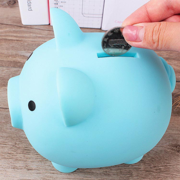 豚の貯金箱 割れない 貯金箱 ぶた かわいい インテリア おしゃれ 動物 こども 子ども 500円 500円玉 貯金 豚貯金箱 北欧 小銭 硬貨 座ってる 貯金豚 雑貨 栓付き ピンク ブルー ブタ ブタさん 男の子 女の子 cyoacyoa-10003692 CYOAcyoa SHOP サンプル画像2