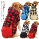 春 ペットウェア パーカー キャットウェア ポケット付き 犬用パーカー 犬服 ペット ペット服 大型犬 無地 チェック柄 フリース 中型犬 小型犬 ドッグウェア