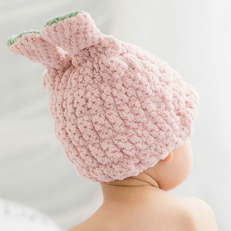 キッズ 子供用 かわいい ヘアキャップ モコモコ 【2枚組】 吸水 速乾 プール タオ...