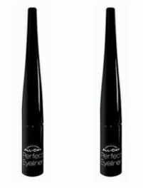 オールデーパーフェクトアイライナー【お得な2本セット】カラー・ブラック（黒） ALL-DAY Perfect Eye Liner】 泣いても、汗かいてもキレイなパッチリ目 リキッド 筆タイプ マツエク ノンパラベン かすれない 滲まない