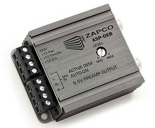 ZAPCO ザプコ　 ASP-OEB 2chアクティブ　ハイローコンバーター　ラインドライバー機能内蔵