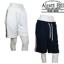 【ALCOTT HILL】アルコットヒル ハーフパンツ ショートパンツ 短パン パイル地 サイドライン イルカパッチ メンズ 大人 メンズ