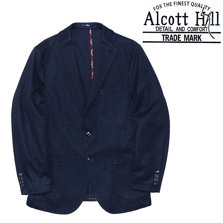 【ALCOTT HILL】アルコットヒル ジャケット テーラード 飾り切羽 大人 シック 上品 セットアップ可 メンズ(4.0)
