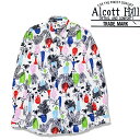 【ALCOTT HILL】アルコットヒル 長袖シャツ ロングスリーブ 花柄 総柄 カジュアル キレイめ 伸縮性 大人 メンズ
