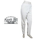 【ALCOTT HILL】アルコットヒル 切り替えスウェットパンツ デニム地 切替 おしゃれ スエット プリント メンズ