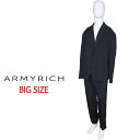 【ARMYRICH】アーミーリッチ BIG SIZE ビッグサイズ TRストレッチセットアップ 薄手 TR生地 ストレッチ イージーパンツ 軽量 クールビズ G...