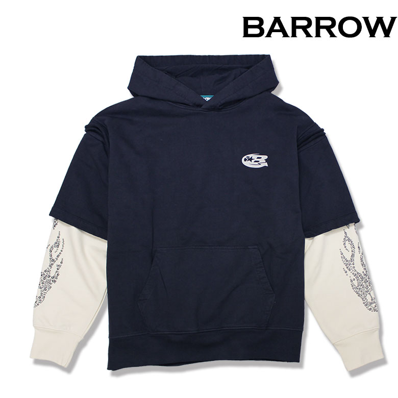 ��20%OFF�� ��BARROW�� �Х��� �ѡ����� �ץ륪���С� �ա��ǥ� HOODIE UNISEX �֥��ɥ������� �����å� �ե쥤��ѥ����� ���� ��...