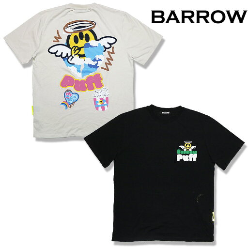 【BARROW】バロー Tシャツ 半袖 カットソー S/S T-SHRT UNISEX プリント スマイリー 発砲プリント メンズ カラフル アイコニック 【BARROW】バロー Tシャツ 半袖 カットソー S/S T-SHRT UNISEX プリント スマイリー 発砲プリント メンズ カラフル アイコニック