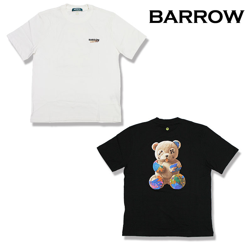Rakuten - BARROW バロー Tシャツ 半袖 カットソー S/S T-SHRT UNISEX プリント ニコスマイル ベア メンズ カラフル アイコニック